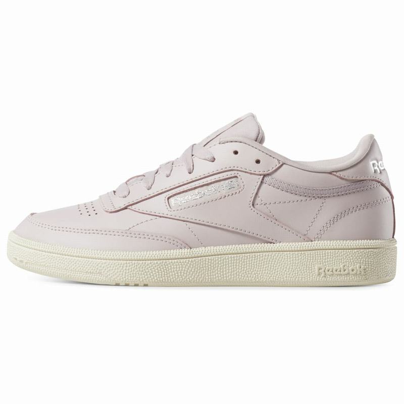Tenisi Reebok Club C 85 Dama Gri/Argintii/Albi Romania XS5680UC